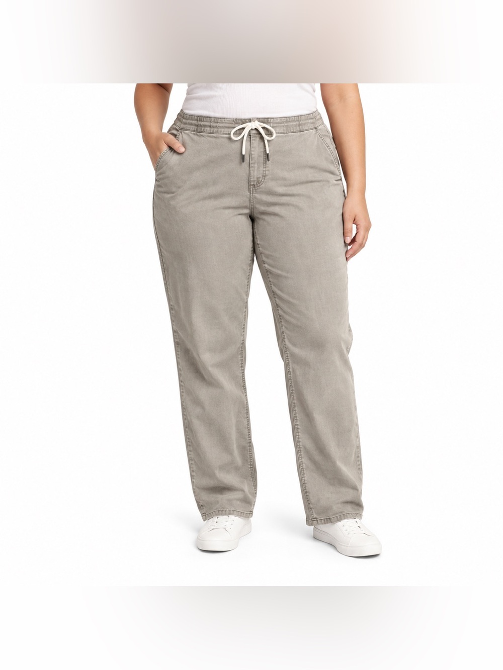 PAIGE Women Size 40 Lyocell Drawstring Relaxed Straight Leg Pants